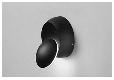 Applique Murale Rotative à 360 Degrés Lampes Chevet Lampes Murale Créatives pour Couloir Escalier Salon Salle Coucher Noir