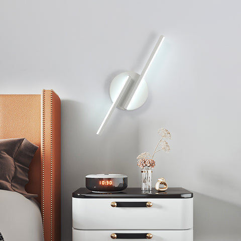 Applique Murale LED Intérieur Lampe Murale Moderne, Appliques Aluminium Pour Salon Couloir Salle De Bain Escalier Veilleuse (Blanc) 6500K Lumière Blanche Froide
