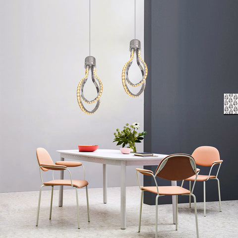 Nowoczesny żyrandol, kryształowa lampa sufitowa LED 21w 3000k, aluminiowa lampa wisząca do sypialni, kuchni, jadalni, baru, korytarza, sali wystawowej, z regulacją wysokości
