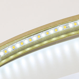 Moderne LED-plafondlamp, 40W 2700-6500K dimbare LED-plafondlamp met afstandsbediening, ronde, halfverzonken plafondverlichting voor slaapkamer, woonkamer, kantoor, studeerkamer (Ø40CM, wit en goud)