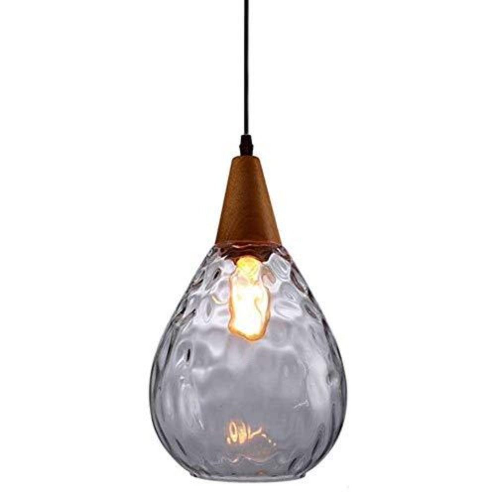 Moderne Lustres Suspension Luminaire, Lustre Rétro Réglable en Hauteur E27, Forme De Goutte, Abat-Jour en Verre, Plafonnier De