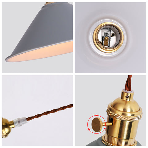 Style nordique Chambre À Coucher Plug-in Dimmable Applique Macaron Bougie Simple Européenne Creative Escalier Allée Avec Interrupteur Applique Murale  Gris (Ampoule non incluse)