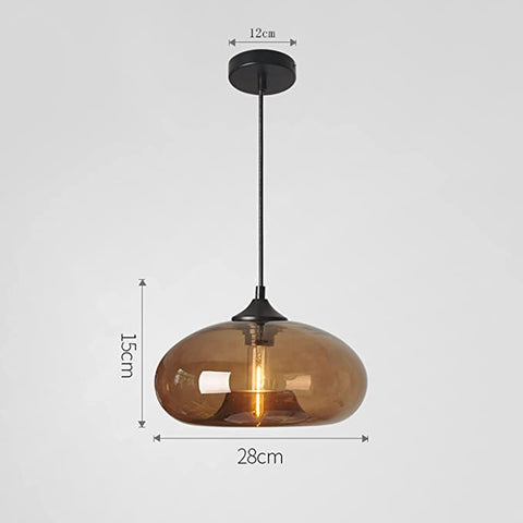 Nowoczesna szklana wisząca kolorowa lampa wisząca do salonu Bar kuchnia restauracja kawiarnia jadalnia Nordic oprawy oświetleniowe do domu (kolor ciemnobrązowy)