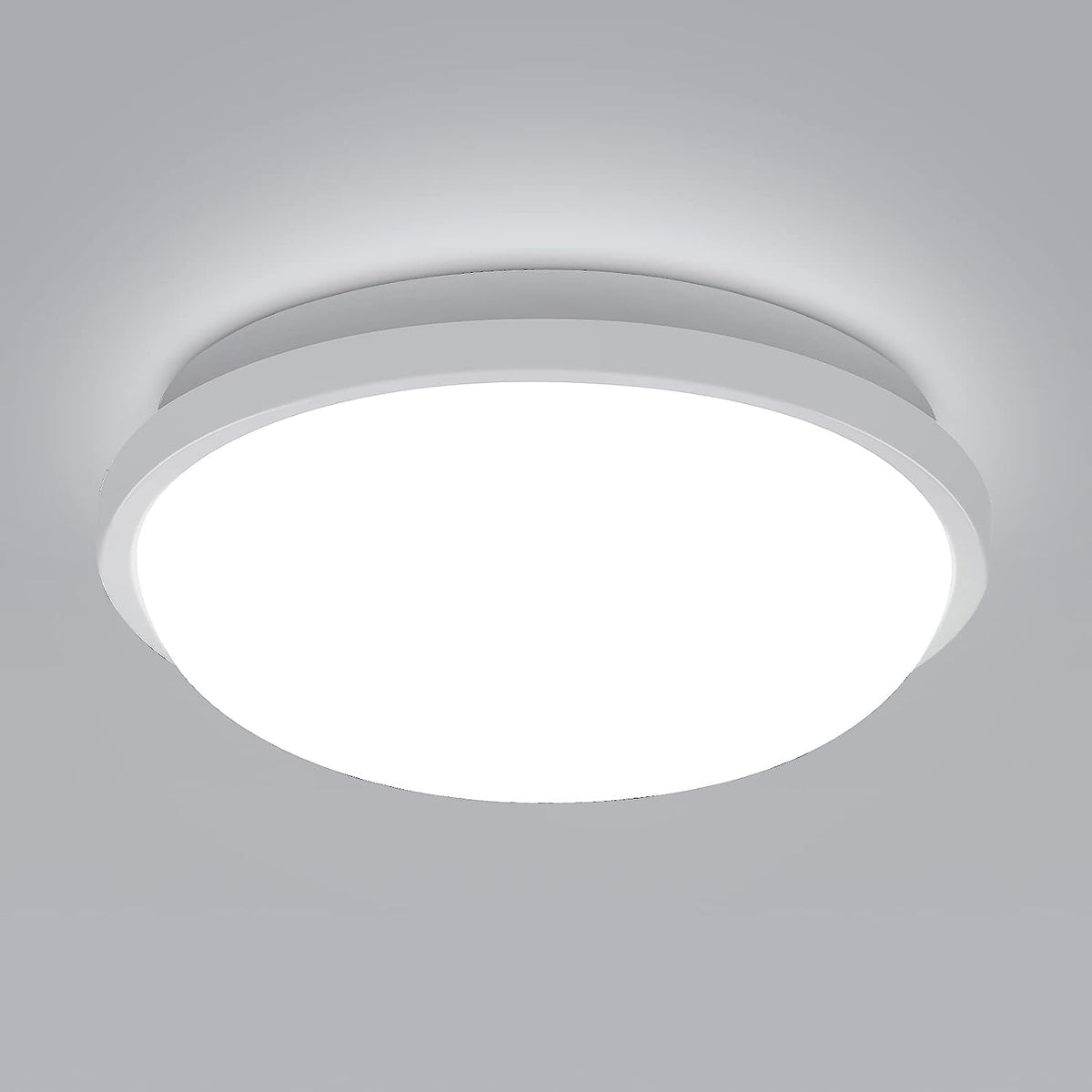 Plafonnier LED Rond, Lampe de Plafond pour Salle de Bain , IP54 Imperméable 6500K Blanc Froid, Luminaire Plafonnier Moderne pour Salle de Bain Chambre Cuisine Salon Balcon 20W Diamètre 22cm