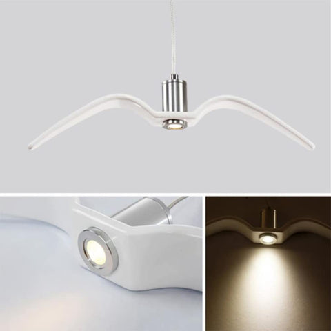 Żyrandol, lampa wisząca 3000K ciepłe światło mewa design nowoczesny prosty żyrandol dekoracyjny typ A średnica 38cm