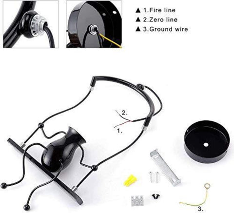 LED-wandlamp voor binnen, schommel kinderbedlamp, creatieve binnenwandlamp geschikt voor slaapkamers, woonkamer, gang, E27, lamp niet inbegrepen, 220 V, IP20