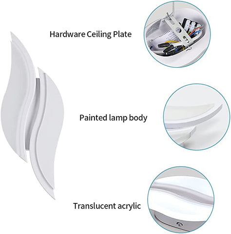 Applique Murale Intérieure 32w, Lampe Murale LED Blanc, Carré Rotatif , pour Escaliers Intérieurs Salon Chambre