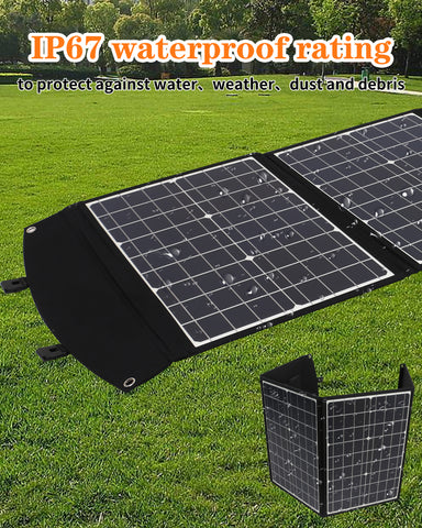 Panneau solaire 120W - Puissance monocristalline, 3 interfaces, sortie DC 19V/6.31A, USB QC3.0 24W et Type-C PD45W