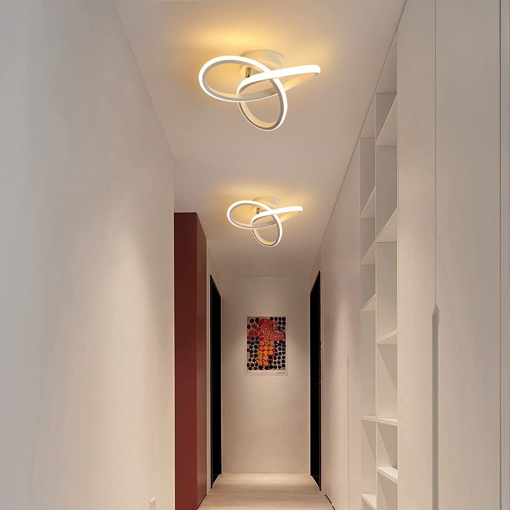 Plafonnier LED Moderne, 22W Lampe de Plafond, Plafonnier LED Design en Forme de Fleur