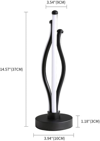 Lampe de bureau à LED, Lampe de Lecture à courbe de lumière chaude avec cordon de raccordement, lampe de chevet moderne pour salon, chambre d'amis, décoration de table de commode