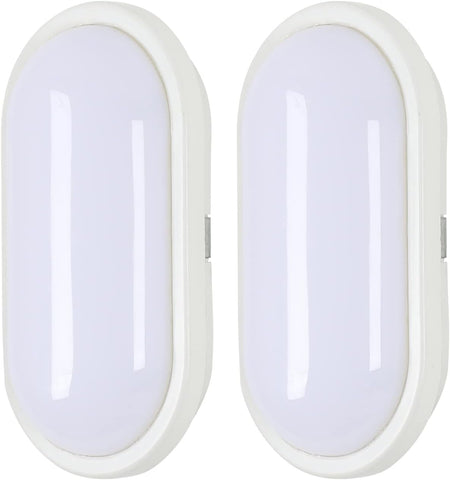 2 pièces Plafonnier LED Ovale plafonnier LED salle de bain étanche IP54