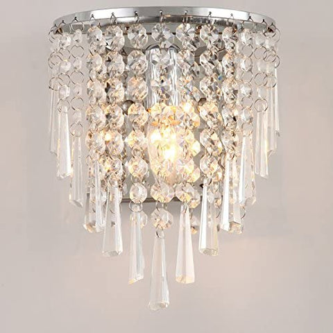 Applique Murale en Cristal à LED, Lampe Murale LED Intérieure Moderne Décoration Luminaire Mural pour Chambre à Coucher, Couloir, Cuisine, Salon, Salle à Manger, 22 cm * 18 cm