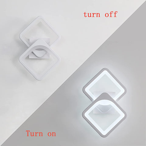 Lámpara de pared LED de 24 W, forma convertible, para escaleras interiores, sala de estar, dormitorio, luz blanca fría 6000 K
