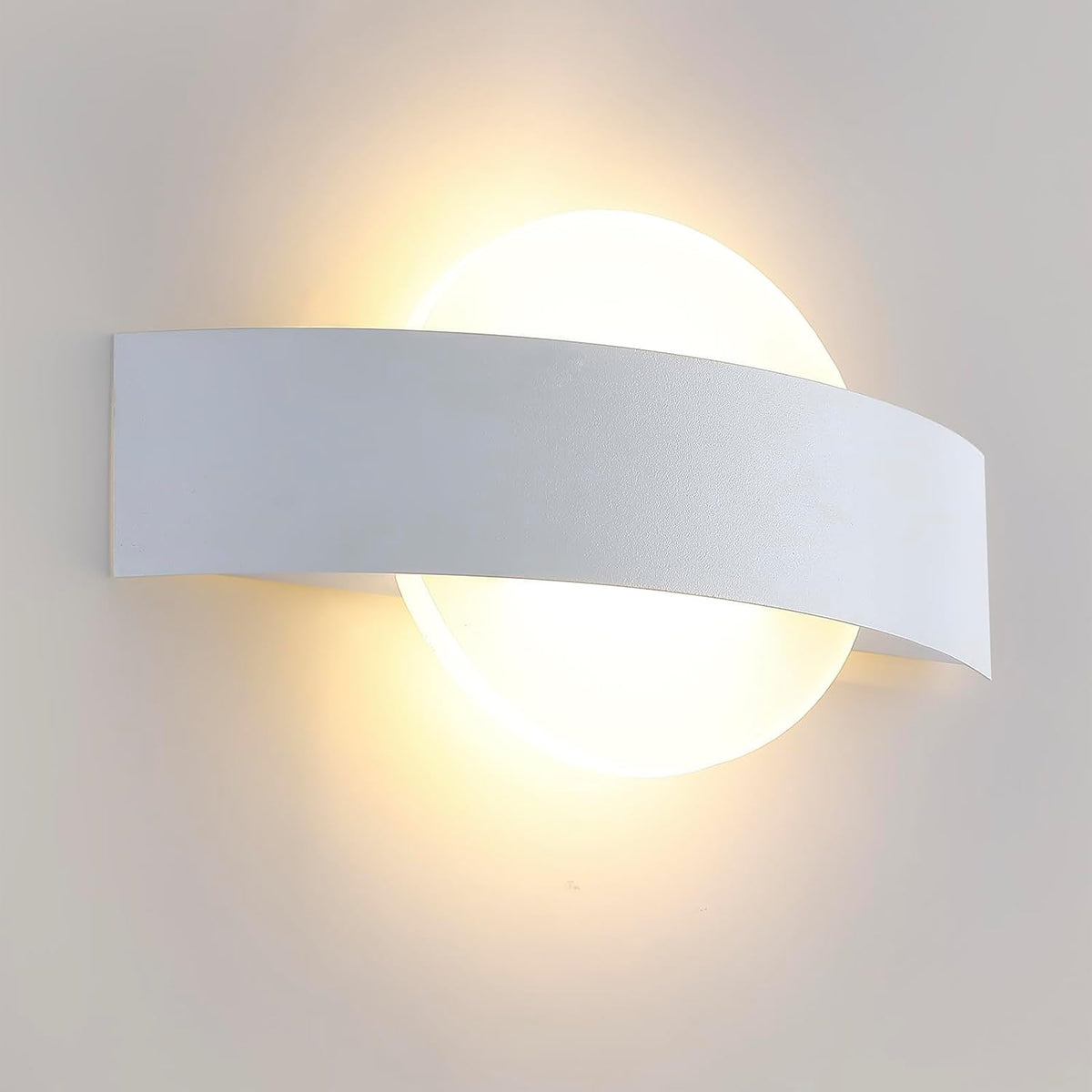 Applique Murale LED Moderne Rond Lampe murale Blanc Chaud 3000K 12W