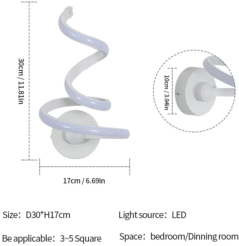 Tableau des dimensions des lampes murales 