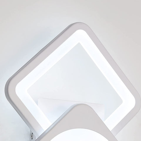Lámpara de pared LED de 24 W, forma convertible, para escaleras interiores, sala de estar, dormitorio, luz blanca fría 6000 K