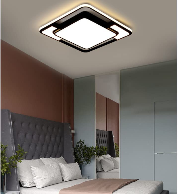 Plafonnier LED, Lampe de Plafond LED Carré Moderne, 48W