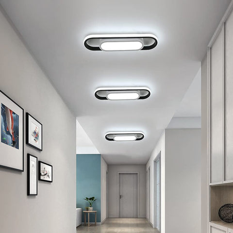 Plafonnier LED Moderne, 24W 1800LM Plafonnier Rectangulaire, Lumière Blanche Froide 6000K