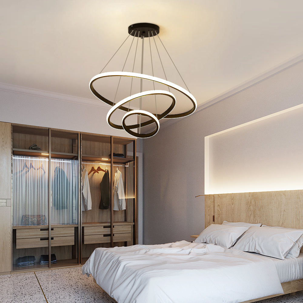 Suspension Moderne Plafonnier LED Lustre Aluminium LED 76W