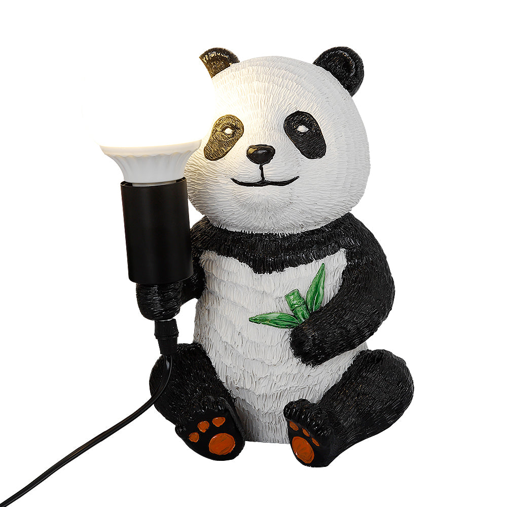 Resin Panda Design Table Lamps, Modern Creative Night Light with Plug-in Cord, Animal LED Desk Lamp, Home Decor Bedside Lamp