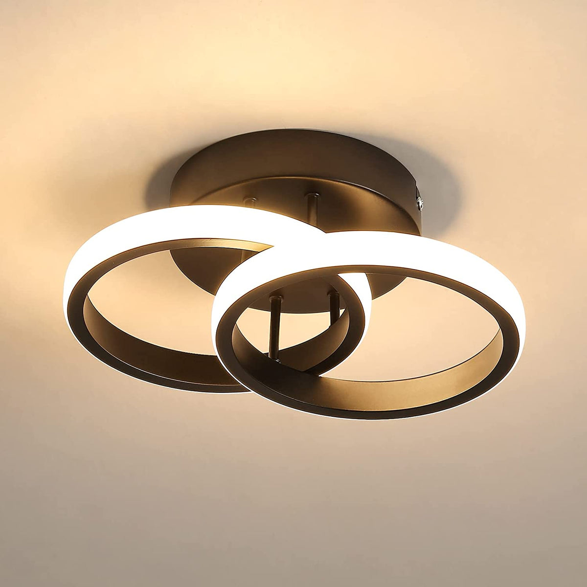 Plafonnier LED, LED Lustre de Plafond Luminaire Plafonnier 22W Plafonnier en Acrylique Chic Moderne éclairage pour Cuisine Salon Chambre à Coucher 3000K Blanc Chaud