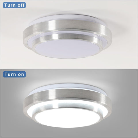 Lámpara de techo LED moderna, lámpara de techo redonda blanca fría de 6000K, 28W, para sala de estar, dormitorio, comedor, oficina