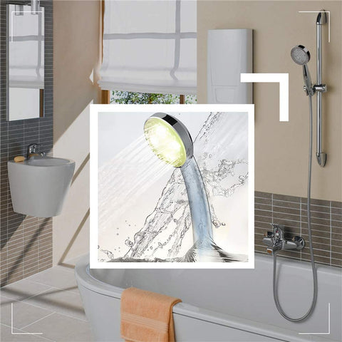 Pommeau de Douche Led, Douchette Douche Salle de Bain Universelle, 7 Couleurs Contrôle de La Température Automatique, Haute Pression Economie D'Eau Pomme de Douche, pour Maison, Hôtel, Salle de Bain