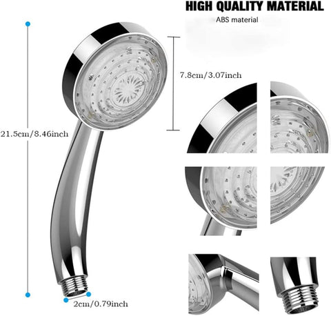Pommeau de Douche Led, Douchette Douche Salle de Bain Universelle, 7 Couleurs Contrôle de La Température Automatique, Haute Pression Economie D'Eau Pomme de Douche, pour Maison, Hôtel, Salle de Bain