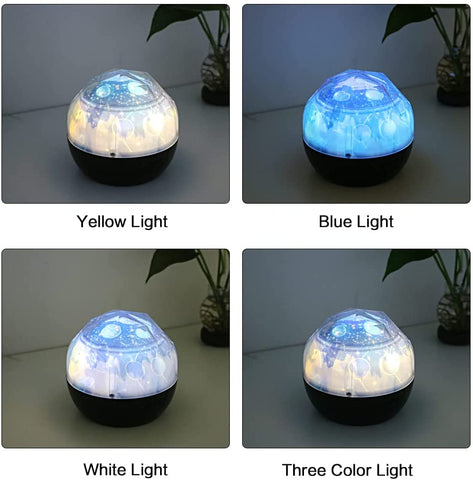 Veilleuse Projecteur Étoile, Projecteur Galaxie Ciel Étoiles, Rotation à 360 Lampe de Projection Ciel Étoilé et 6 Films de Projection, pour Cadeaux D'anniversaire, Noël, Halloween, Fête des Enfants