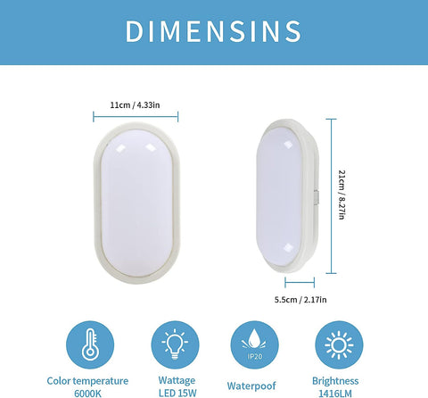 Tableau des dimensions des plafonniers