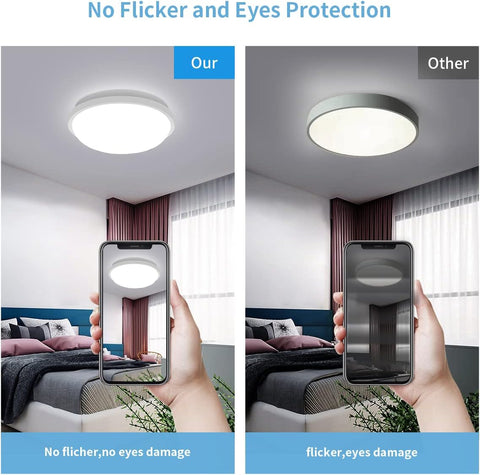 Plafonnier LED Rond, Lampe de Plafond pour Salle de Bain , IP54 Imperméable 6500K Blanc Froid, Luminaire Plafonnier Moderne pour Salle de Bain Chambre Cuisine Salon Balcon 20W Diamètre 22cm
