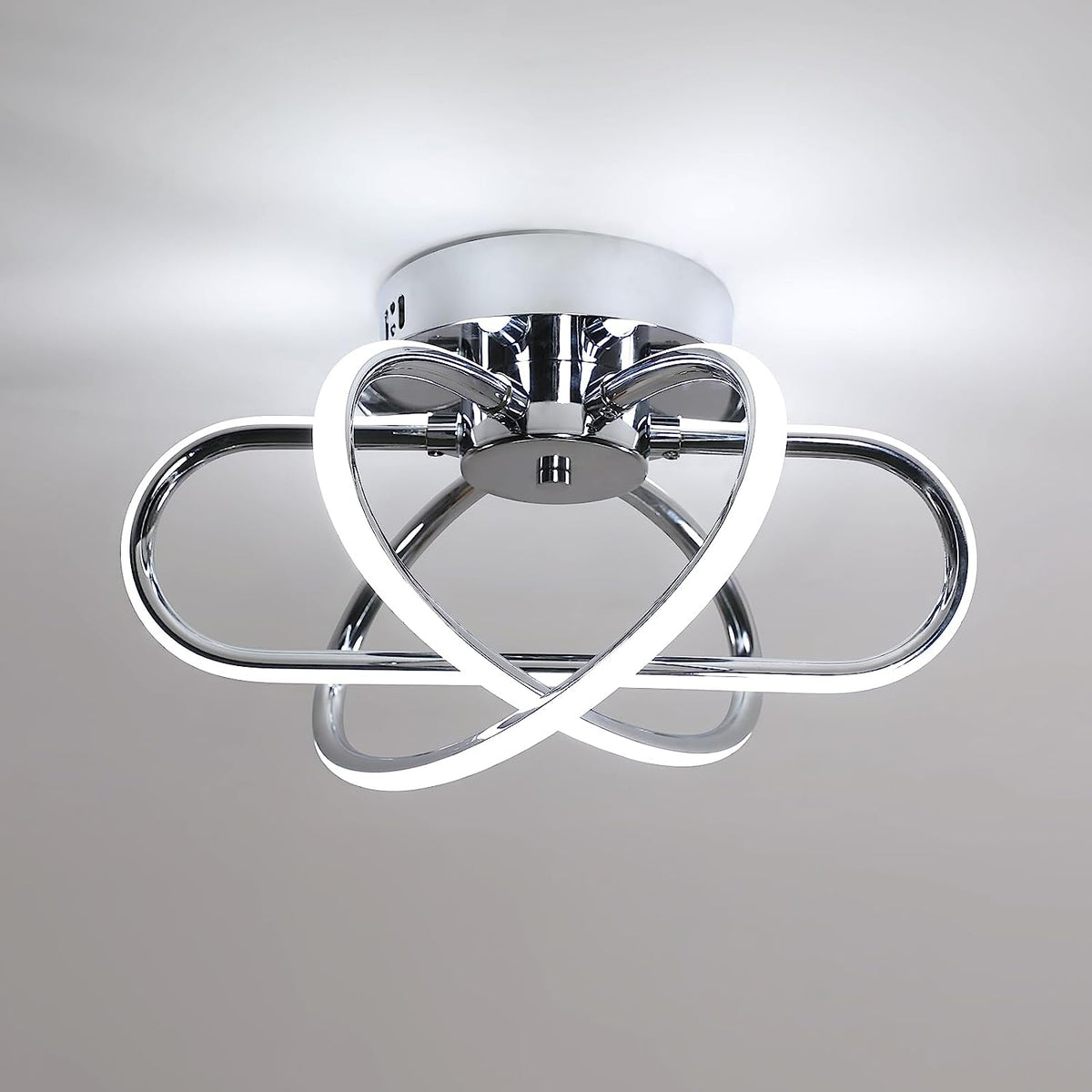 Plafonnier LED Design moderne 6000K Forme de fleur créative Lampe de Plafond Pour salon chambre à coucher salle à manger bureau Blanc