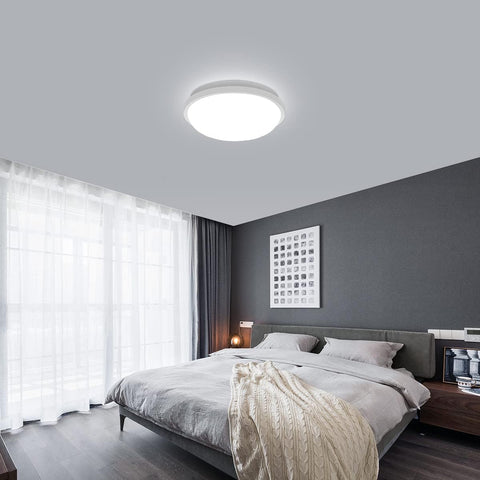 Plafonnier LED Rond, Lampe de Plafond pour Salle de Bain , IP54 Imperméable 6500K Blanc Froid, Luminaire Plafonnier Moderne pour Salle de Bain Chambre Cuisine Salon Balcon 20W Diamètre 22cm