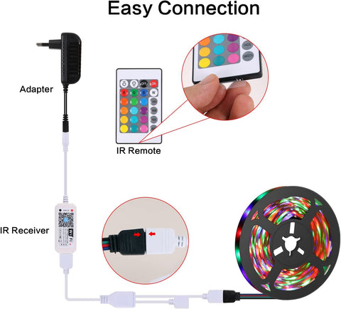 Taśma LED WiFi 10M Aplikacja do taśm LED, synchronizacja sypialni LED z muzyką, wielokolorowe światło LED z pilotem do sypialni, kuchni, telewizora, imprezy
