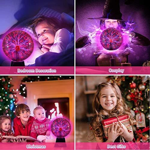 Boule de Plasma 5 Pouces, Usb Lumière de Boule de Plasma Sensible au Toucher Et Au Son, Lumière Boule de Plasma, Boule Magique Lampe pour Décorations, Enfants, Chambre à Coucher, Cadeaux De Noël