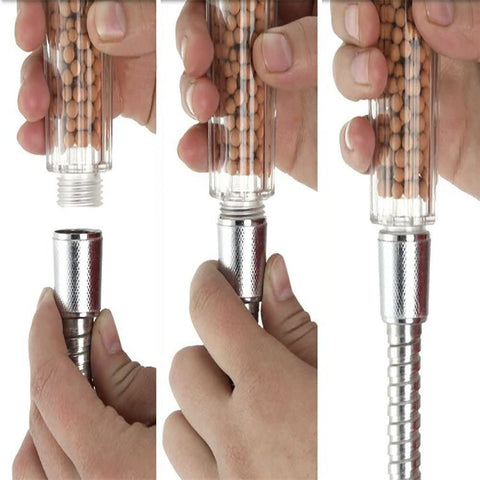 3 kleuren LED douchekop douchekop temperatuur handdouche spa chroom ABS voor badkameraccessoires