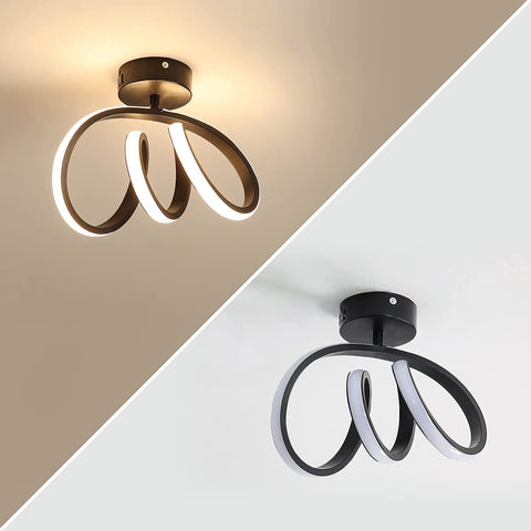 Plafonnier LED Moderne Applique Murale LED Interieur 24W Plafonnier de Couloir pour Chambre, Salle à Manger, Cuisine, Couloir 3000K Lumière Blanche Chaude, Diamètre 28CM