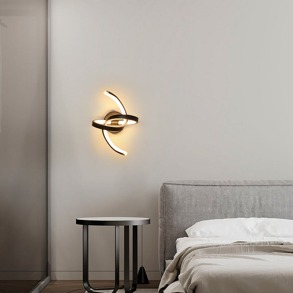 Applique Murale Interieur, 20W Appliques LED Design Courbe, Lampe Murale Moderne