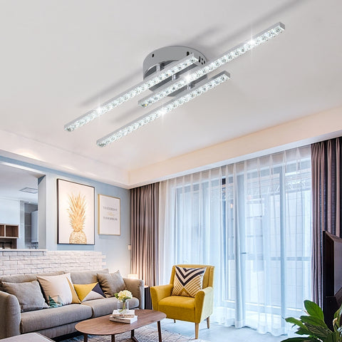 Plafonnier Led Moderne, Plafonnier Led Encastré Avec 3 Lumières, Plafonnier Moderne Pour Chambre Salon Salle à Manger Cuisine