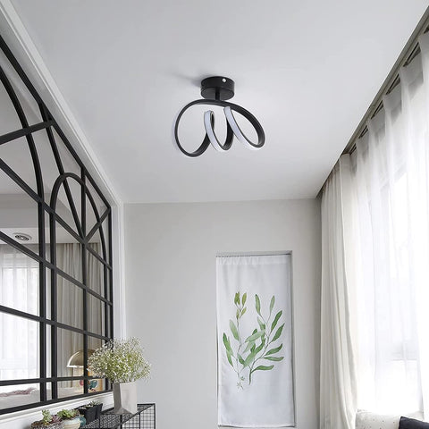 Plafonnier LED Moderne Applique Murale LED Interieur 24W Plafonnier de Couloir pour Chambre, Salle à Manger, Cuisine, Couloir 3000K Lumière Blanche Chaude, Diamètre 28CM