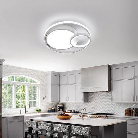 Plafonnier LED, Lampe de plafond 50W 5600lm, Plafonnier LED Moderne pour Chambre Salon Couloir Bureau Salle de Bains Cuisine Lumière Blanc Froid 6000K