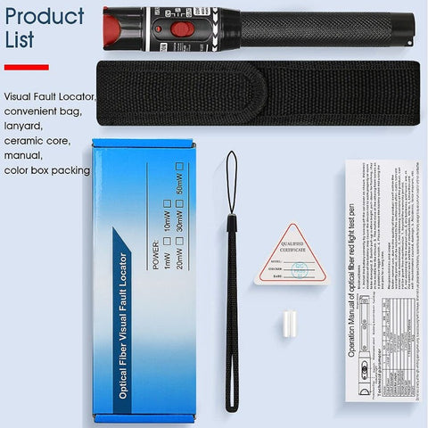 50 mW Glasvezel Pen Visual Fault Locator Glasvezelkabel Tester Meter voor CATV 30-50 km