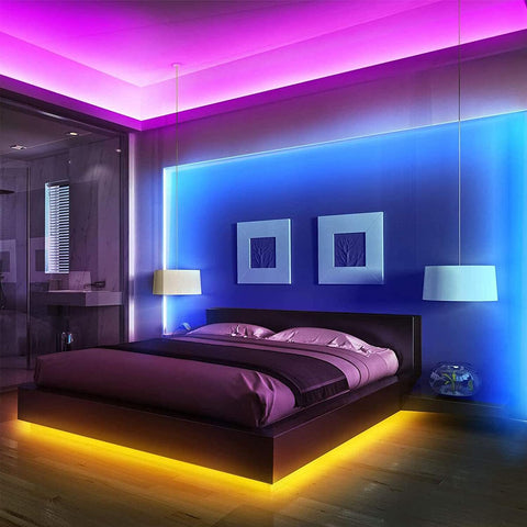Taśma LED WiFi 10M Aplikacja do taśm LED, synchronizacja sypialni LED z muzyką, wielokolorowe światło LED z pilotem do sypialni, kuchni, telewizora, imprezy