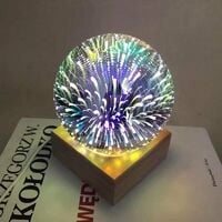 (Fajerwerki) 3D Butterfly LED Night Light Projektor USB Magiczna kula Lampa Fajerwerki Wystrój domu