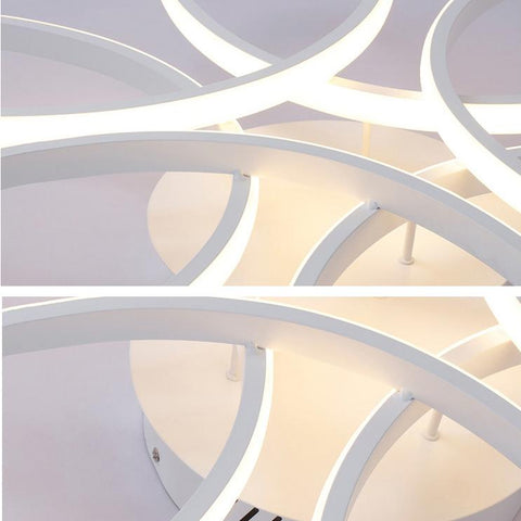 Luz de techo LED Diseño moderno Lámpara de techo con forma de flor creativa para sala de estar Dormitorio Comedor Oficina Luz blanca cálida 3000K