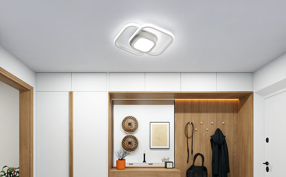 GOECO Plafonnier LED Moderne, 32W Lampe de Plafond, Luminaire Plafonnier 2500lm pour Salon