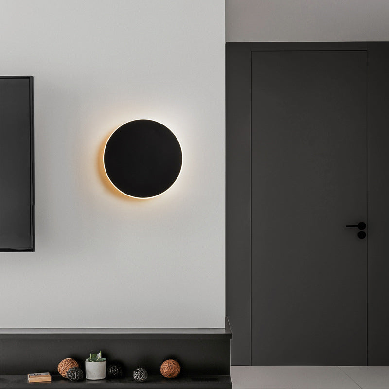 Applique murale LED interrupteur tactile éclairage intérieur pour chambre salon rond chevet escalier lumière décoration de la Noir