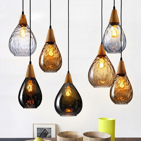 Prosta osobowość twórcza żyrandol model wodny szklana lampa wisząca nowoczesna lampa wisząca E27 do salonu restauracja/bar