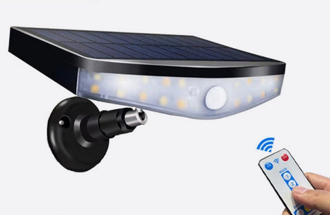 Lampe Solaire Exterieur, Lampe Detecteur de Mouvement,360° Spot Solaire Exterieur [1200mAh] étanche Lanterne Solaire Exterieur Jardin (avec télécommande)
