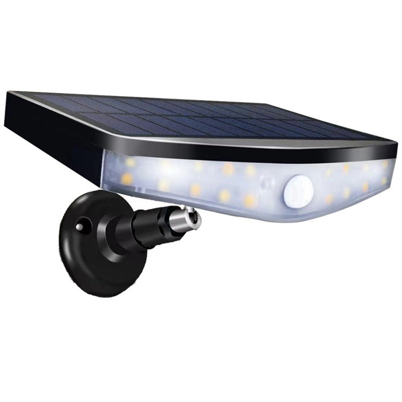 Zewnętrzna lampa solarna, lampa z czujnikiem ruchu, zewnętrzny reflektor solarny 360° [1200 mAh] Wodoodporna latarnia solarna Ogród zewnętrzny (z pilotem)